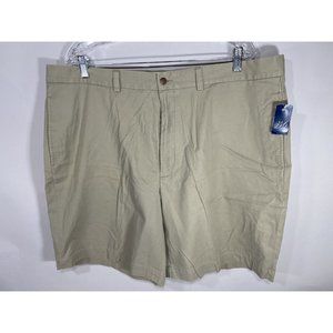 Brooks Brothers 346 Shorts Size 42 Mens Khaki Brown Tan New Regular Flat Front